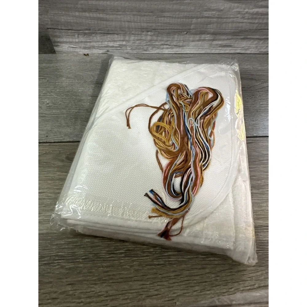 Dimensions Jungle Animals Cross Stitch Towel Kit Baby  New Lion Monkey 73393